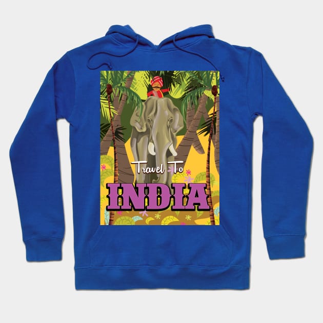 Travel To India Hoodie by nickemporium1